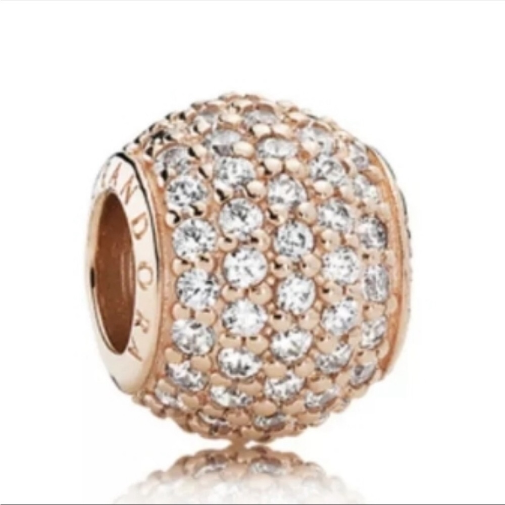 Pandora Rose Gold Pave Lights Charm.